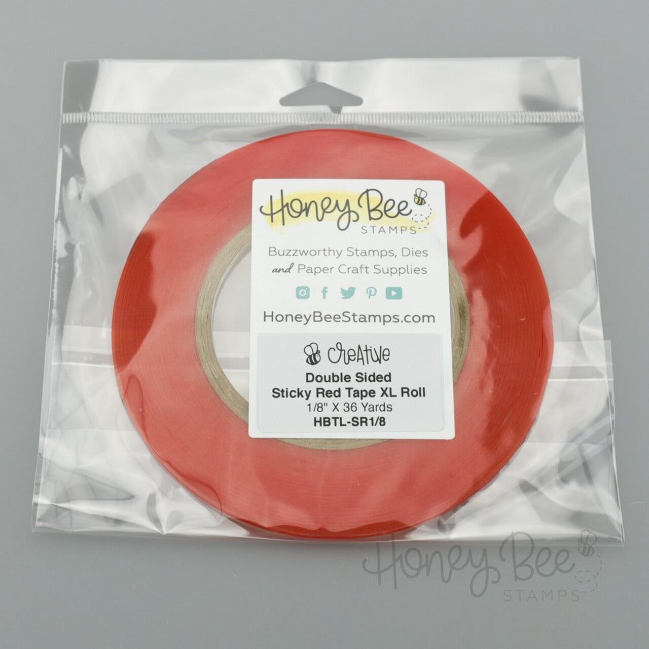 Double Sided Super Sticky Red Tape XL Roll - 1/8" x 36 yds - Clearance